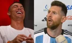 Ronaldo nhại Messi vụ mắng tiền đạo Hà Lan